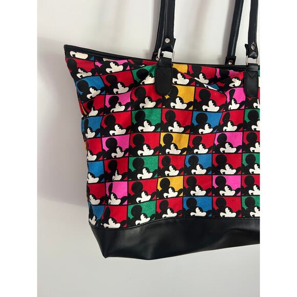 Vintage Mickey & Co Larg Tote Bag Mickey Mouse Heads Disney Honey Fashions - Picture 3 of 13